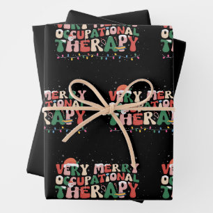 Sehr frohe Berufstherapie Weihnachten Weihnachten  Geschenkpapier Set