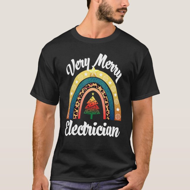 Sehr frohe elektrische Rainbow Women Profession L T-Shirt (Vorderseite)