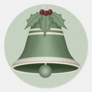 Sehr frohe grüne Weihnachtsklammer Runder Aufkleber