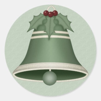 Sehr frohe grüne Weihnachtsklammer Runder Aufkleber