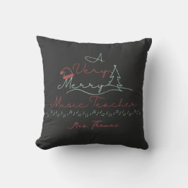 Sehr frohe Musiklehrerin Personalisiert Weihnachte Kissen