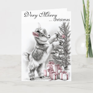 Sehr frohe Weihnachten - Baby Goat Weihnachten