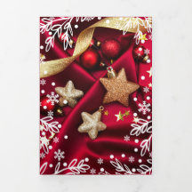 Sehr frohe Weihnachten. Dreischaltkarte mit mehrer