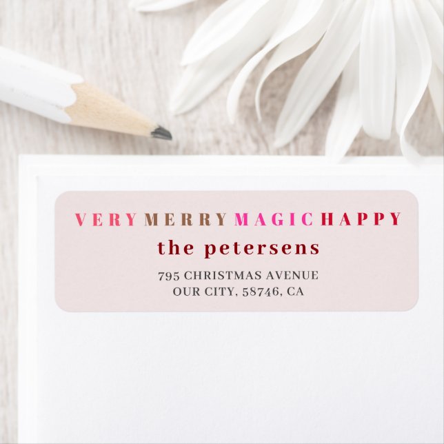 Sehr frohe Weihnachten moderne Typografie farbenfr (Insitu)