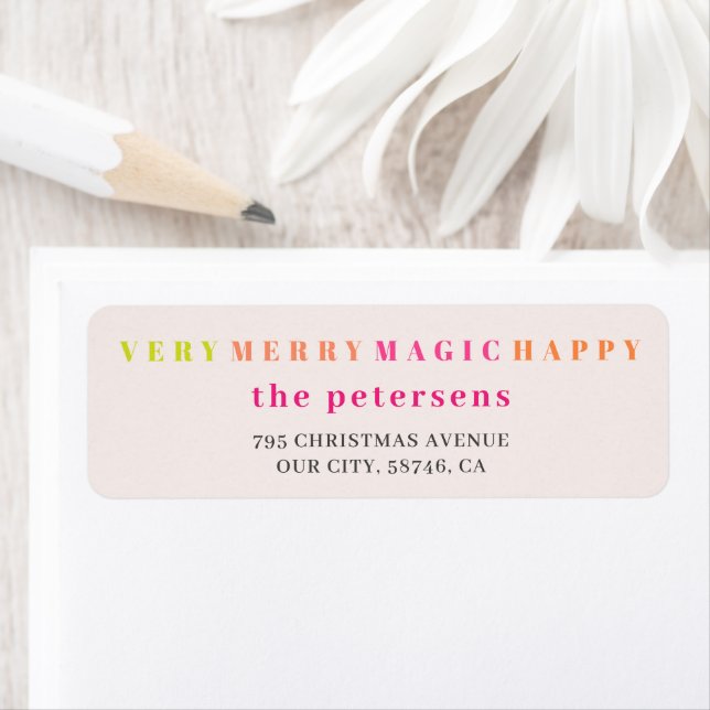 Sehr frohe Weihnachten moderne Typografie farbenfr (Insitu)