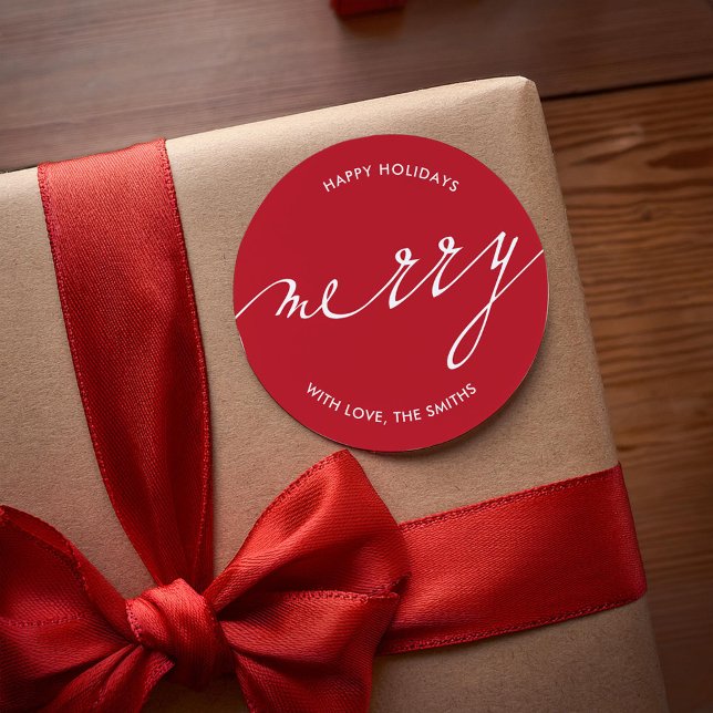 Sehr frohe Weihnachten Runder Aufkleber (Von Creator hochgeladen)