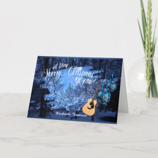 Sehr frohe Weihnachten von Nashville Karte (Vorderseite)