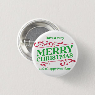 Sehr frohe Weihnachtsfeiertage Knopf Button