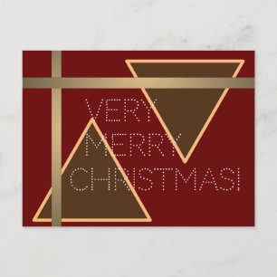 Sehr frohe Weihnachtsgold Postkarte