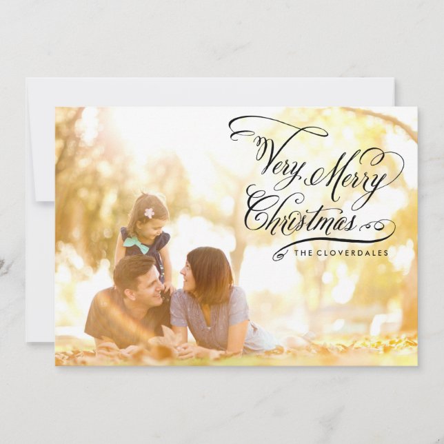 Sehr frohe Weihnachtskarte Feiertagskarte (Vorderseite)