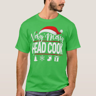 Sehr froher Head Cook Weihnachtsfeier Weihnachtsma T-Shirt