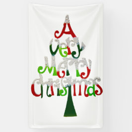 Sehr froher Weihnachtsbaum Banner