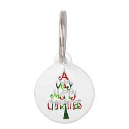 Sehr froher Weihnachtsbaum Haustiermarke