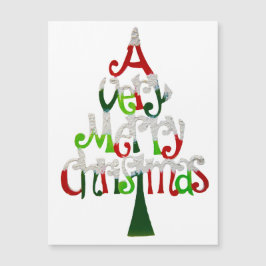Sehr froher Weihnachtsbaum Magnetkarte