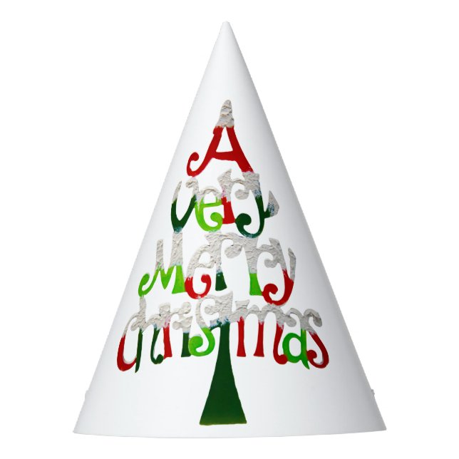 Sehr froher Weihnachtsbaum Partyhütchen (Vorderseite)
