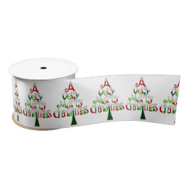 Sehr froher Weihnachtsbaum Satinband