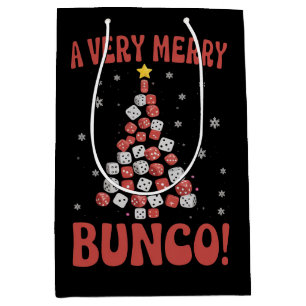 Sehr fröhlicher Bunco Weihnachtsbaum Würfelspiel N Mittlere Geschenktüte