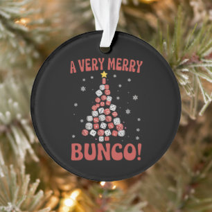 Sehr fröhliches Bunco Weihnachtsbaum Würfelspiel N Ornament