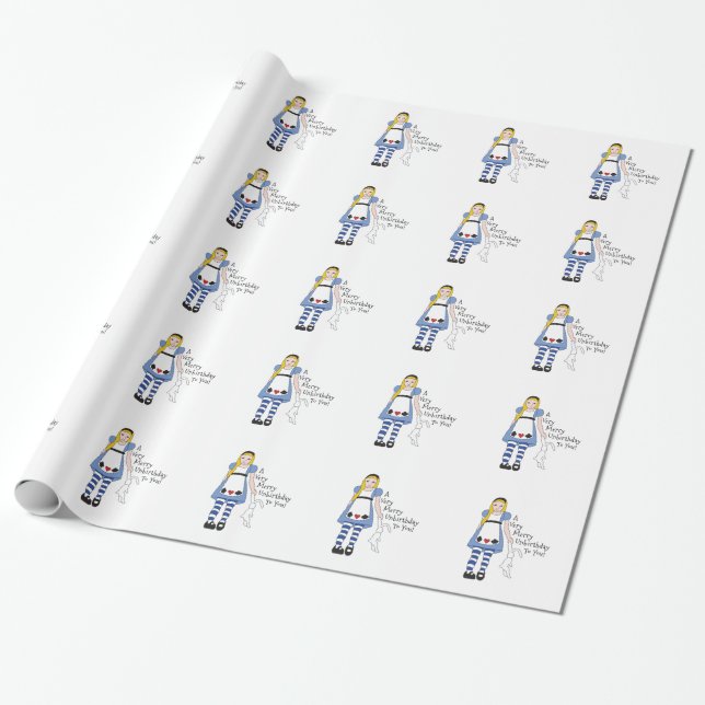 Sehr fröhliches Unbirthday Geschenkpapier (Ungerollt)