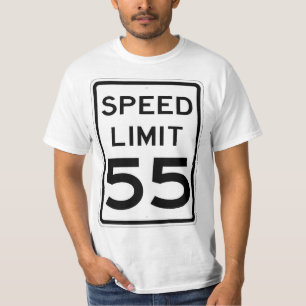 Sehr Fun 55 MPH Speed Limit Sign T - Shirt