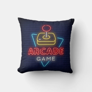 Sehr Fun Classic Arcade Spiel mit Joystick Neon Kissen