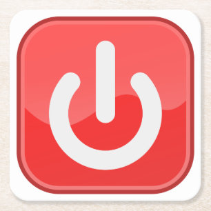 Sehr Fun Simulated On-Off Button Untersetzer Set