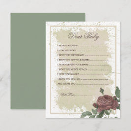 Sehr geehrte Baby Rustic Floral Burgundy Blush Bab