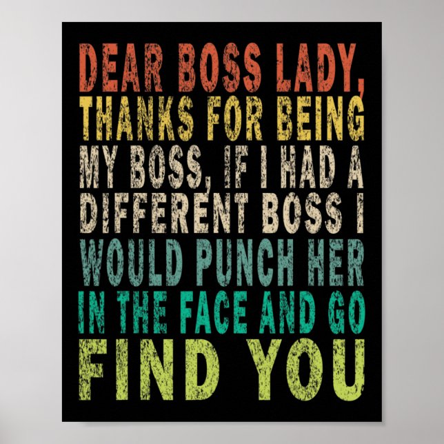 Sehr geehrte Boss Lady Poster (Vorne)
