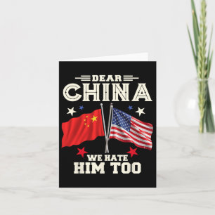 Sehr geehrte China, wir hassen ihn zu sehr gegen T Karte