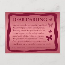 Sehr geehrte Darling (akrostisch) Postkarte