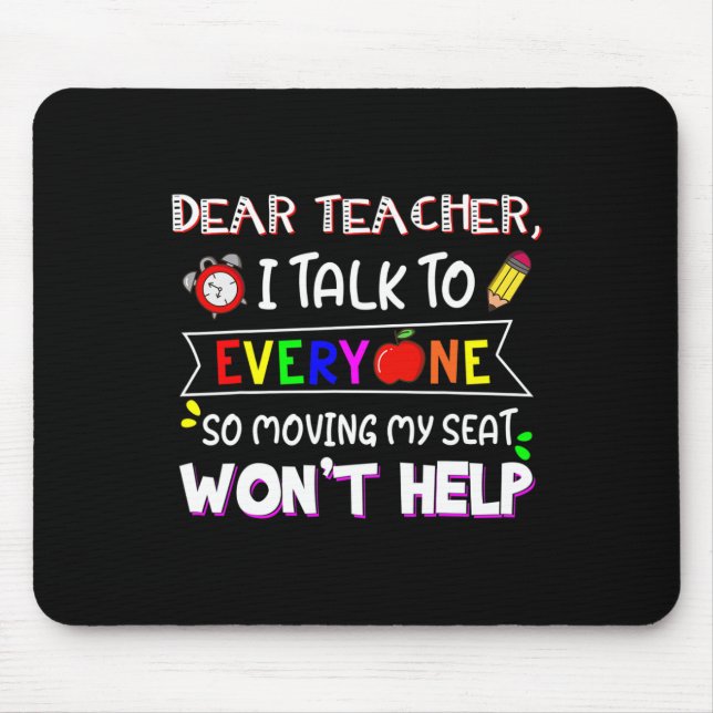 Sehr geehrte Lehrerin, ich spreche mit jedem, der  Mousepad (Vorne)