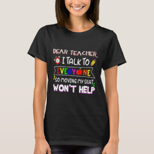 Sehr geehrte Lehrerin, ich spreche mit jedem, der  T-Shirt