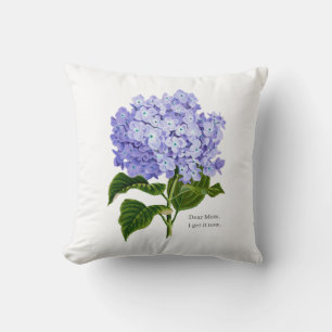 Sehr geehrte Mama Funny Hydrangea Botanisches Flor Kissen