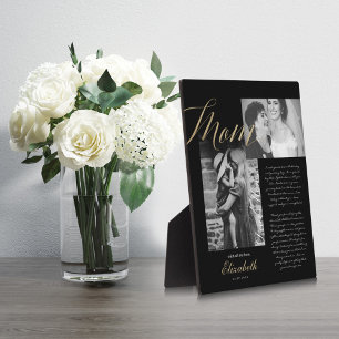 Sehr geehrte Mama   Gold Mama Script Wedding Messa Fotoplatte