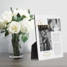 Sehr geehrte Mama | Gold Mama Script Wedding Messa Fotoplatte