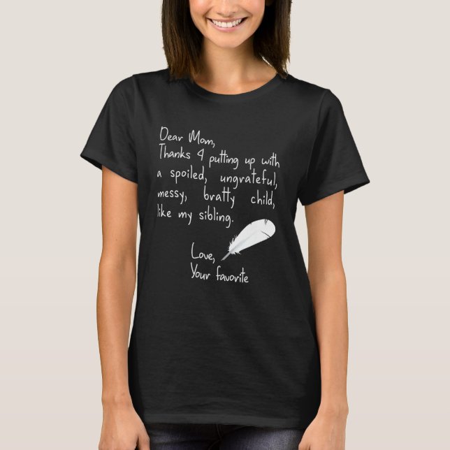 Sehr geehrte Mama, vielen Dank T-Shirt (Vorderseite)
