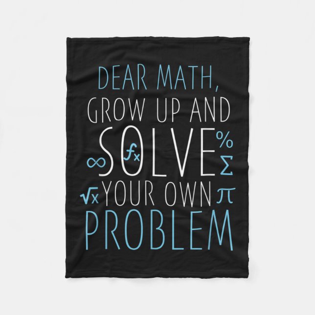Sehr geehrte Mathe Funny Mathematik Zitat Mädchen  Fleecedecke (Vorderseite)