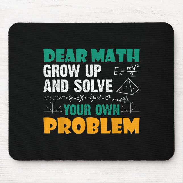 Sehr geehrte Mathematik - Erwachsen und lösen Sie  Mousepad (Vorne)