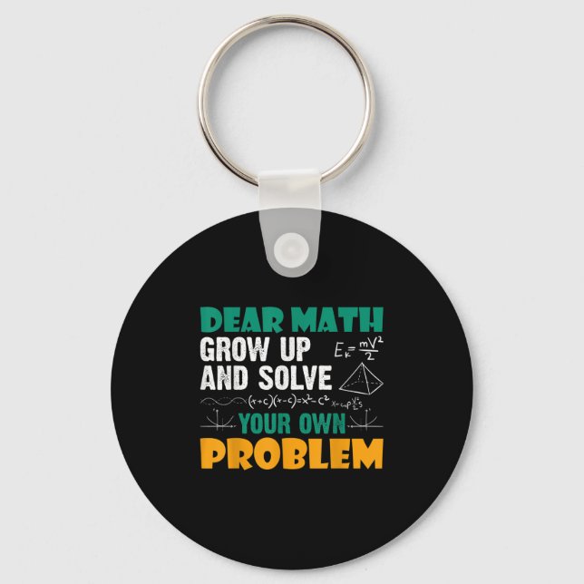 Sehr geehrte Mathematik - Erwachsen und lösen Sie  Schlüsselanhänger (Vorderseite)