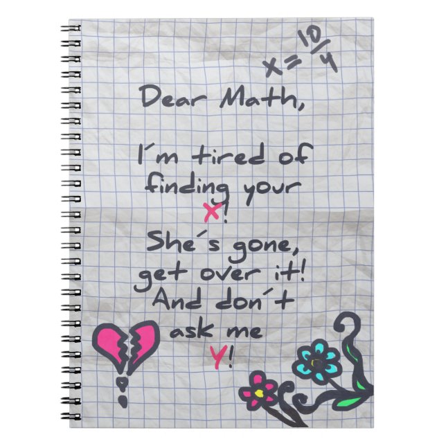 Sehr geehrte Mathematik Notizblock (Vorderseite)