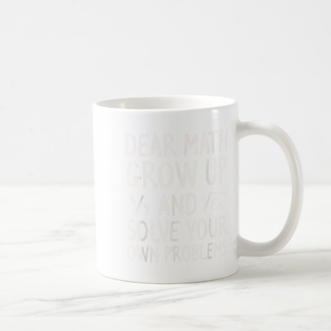 Sehr geehrte Mathematik wächst auf und löst Ihre e Kaffeetasse (Rechts)
