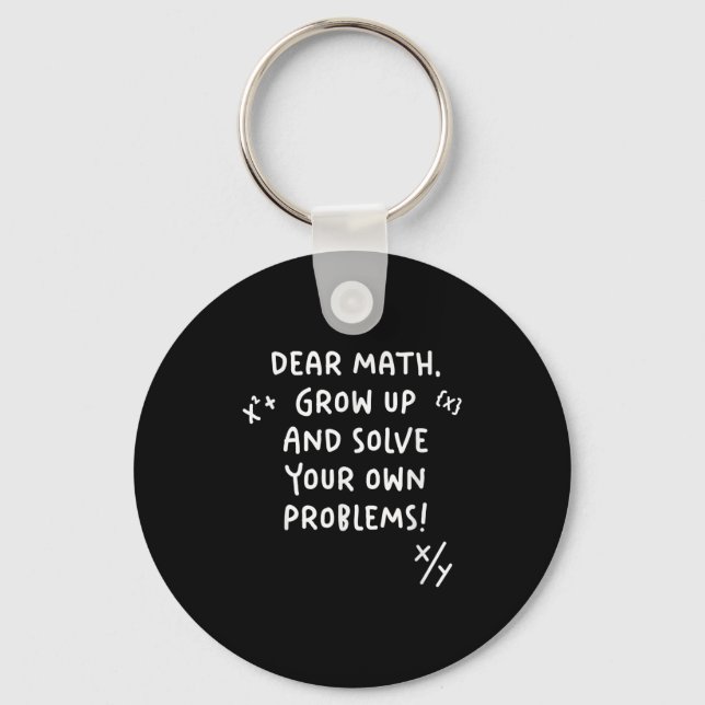 Sehr geehrte Mathematik wächst auf und löst Ihre e Schlüsselanhänger (Vorderseite)