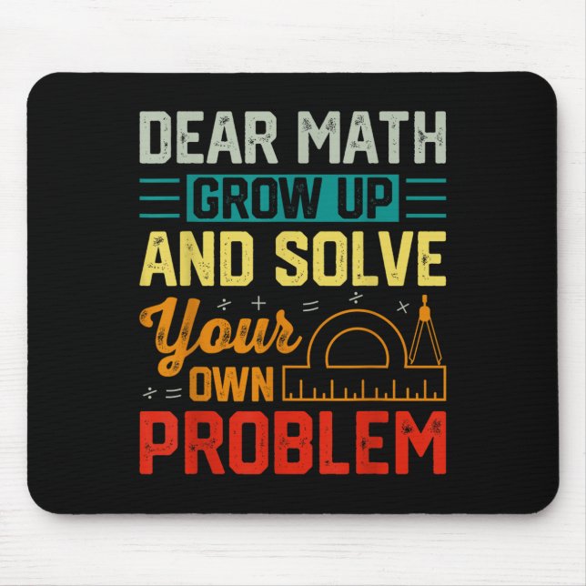 Sehr geehrte Mathematik wächst zu einem sonnigen P Mousepad (Vorne)