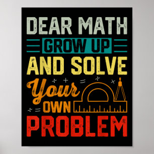 Sehr geehrte Mathematik wächst zu einem sonnigen P Poster