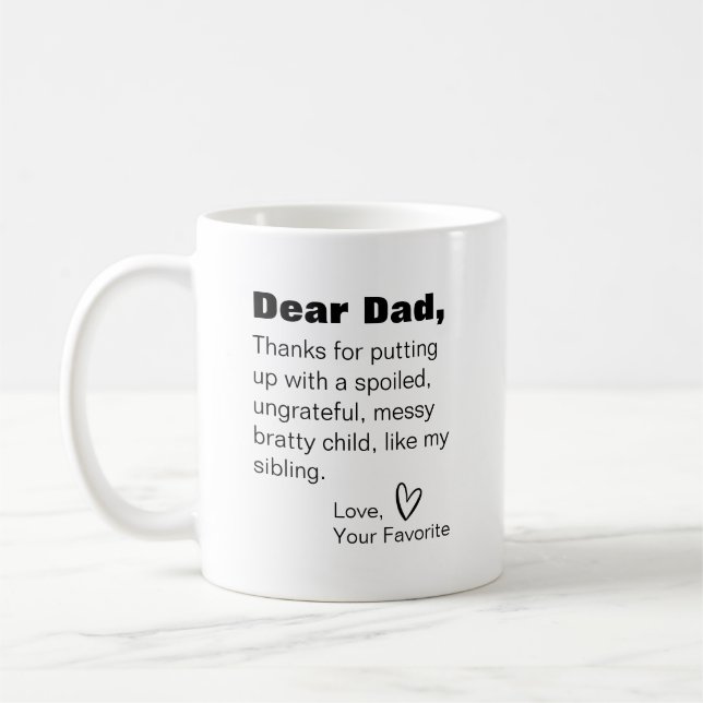 Sehr geehrte Mutter danke, dass sie mein Geschwist Kaffeetasse (Links)