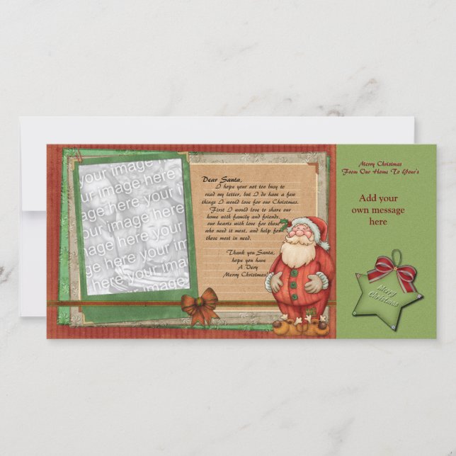 Sehr geehrte Santa Foto Cards Feiertagskarte (Vorderseite)