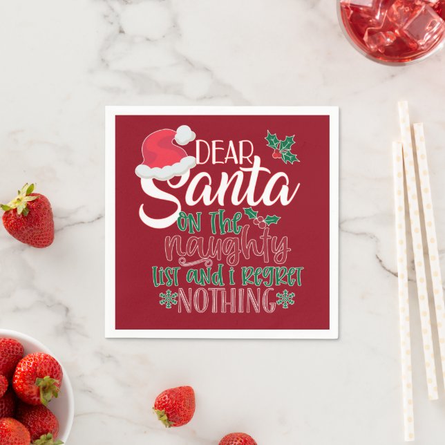 Sehr geehrte Santa Funny Christmas Napkin Serviette (Beispiel)