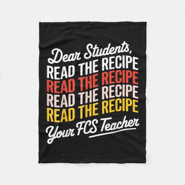 Sehr geehrte Schüler, lesen Sie das Rezept Ihre Fc Fleecedecke (Vorderseite)