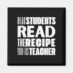 Sehr geehrte Schüler, lesen Sie das Rezept Ihre Fc Magnet