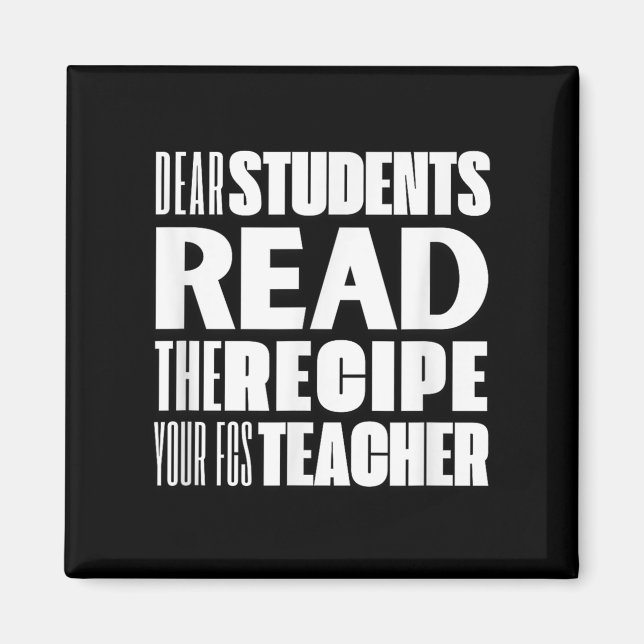 Sehr geehrte Schüler, lesen Sie das Rezept Ihre Fc Magnet (Vorne)